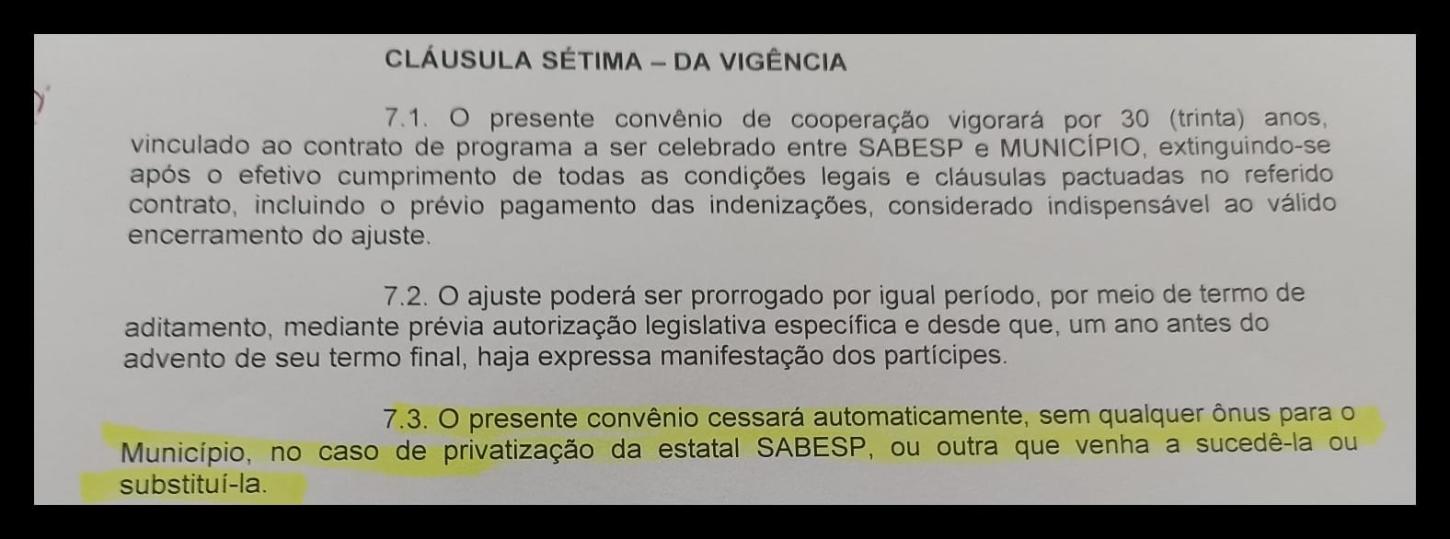 Cláusula sobre o rompimento do contrato/Foto: Franca 24 horas