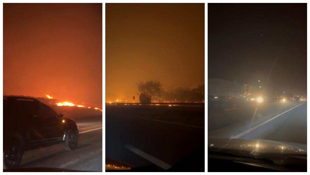 Incêndio interdita a rodovia Engenheiro Ronan Rocha