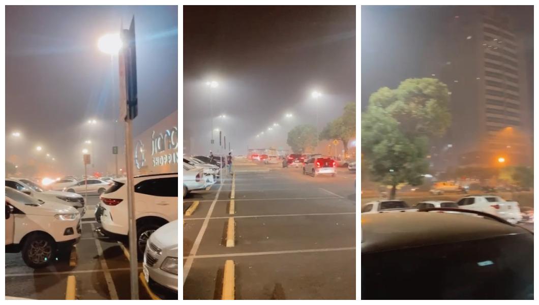 Fumaça e tempestade de poeira atingem Franca na noite deste sábado (24)