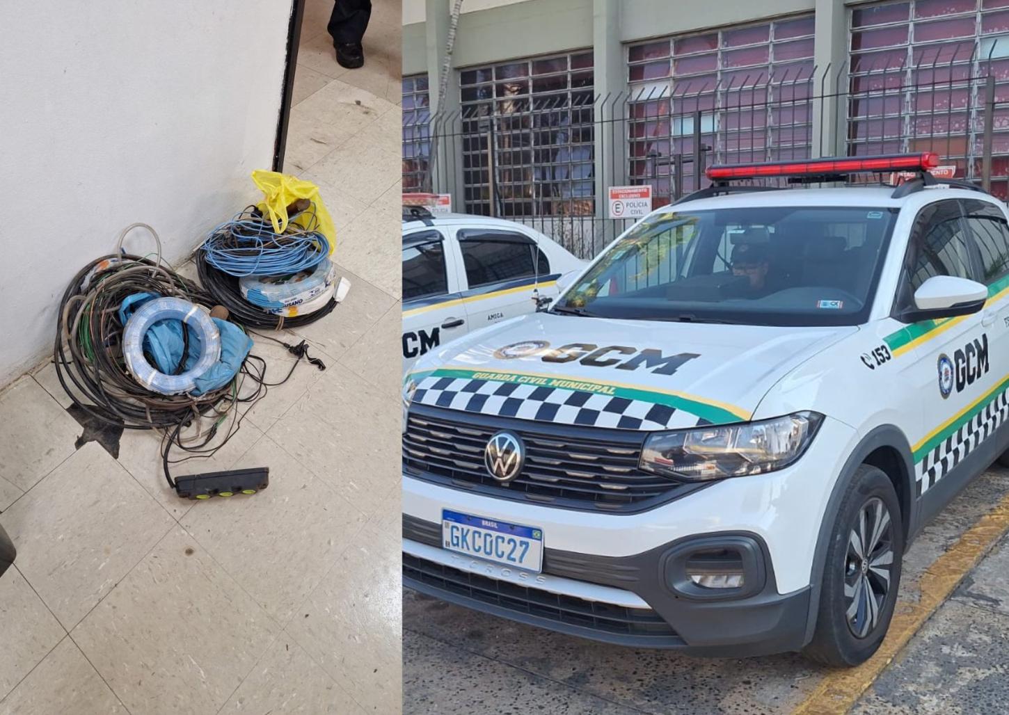 3 são detidos pela GCM com fios de origem duvidosa no Centro