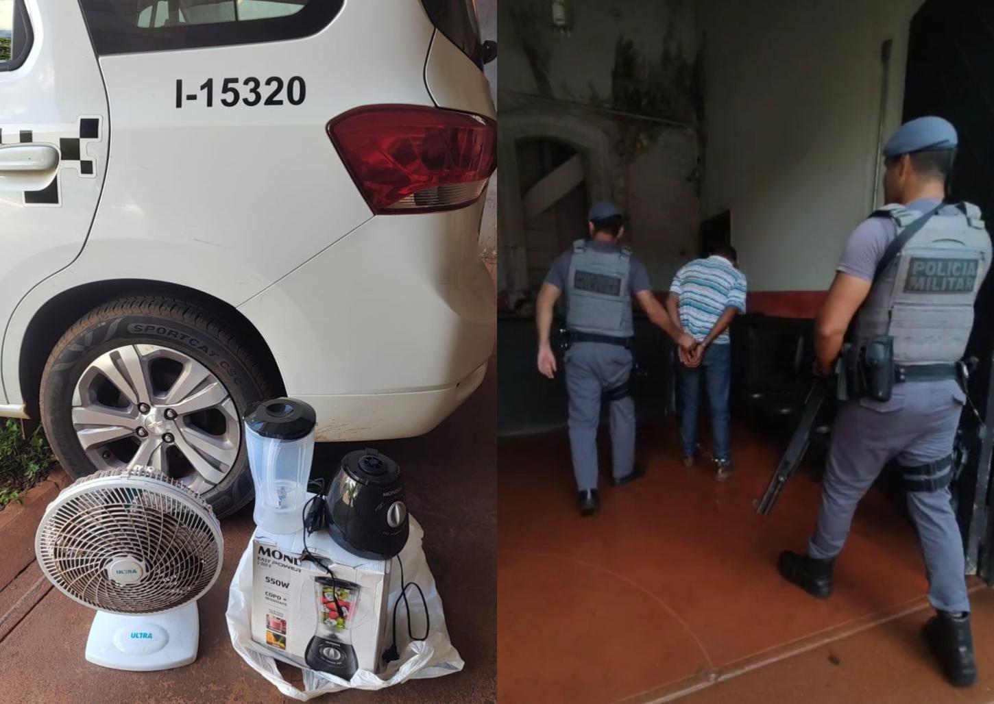 Ladrão é preso pela PM após furtar idosa de 72 anos em Guará