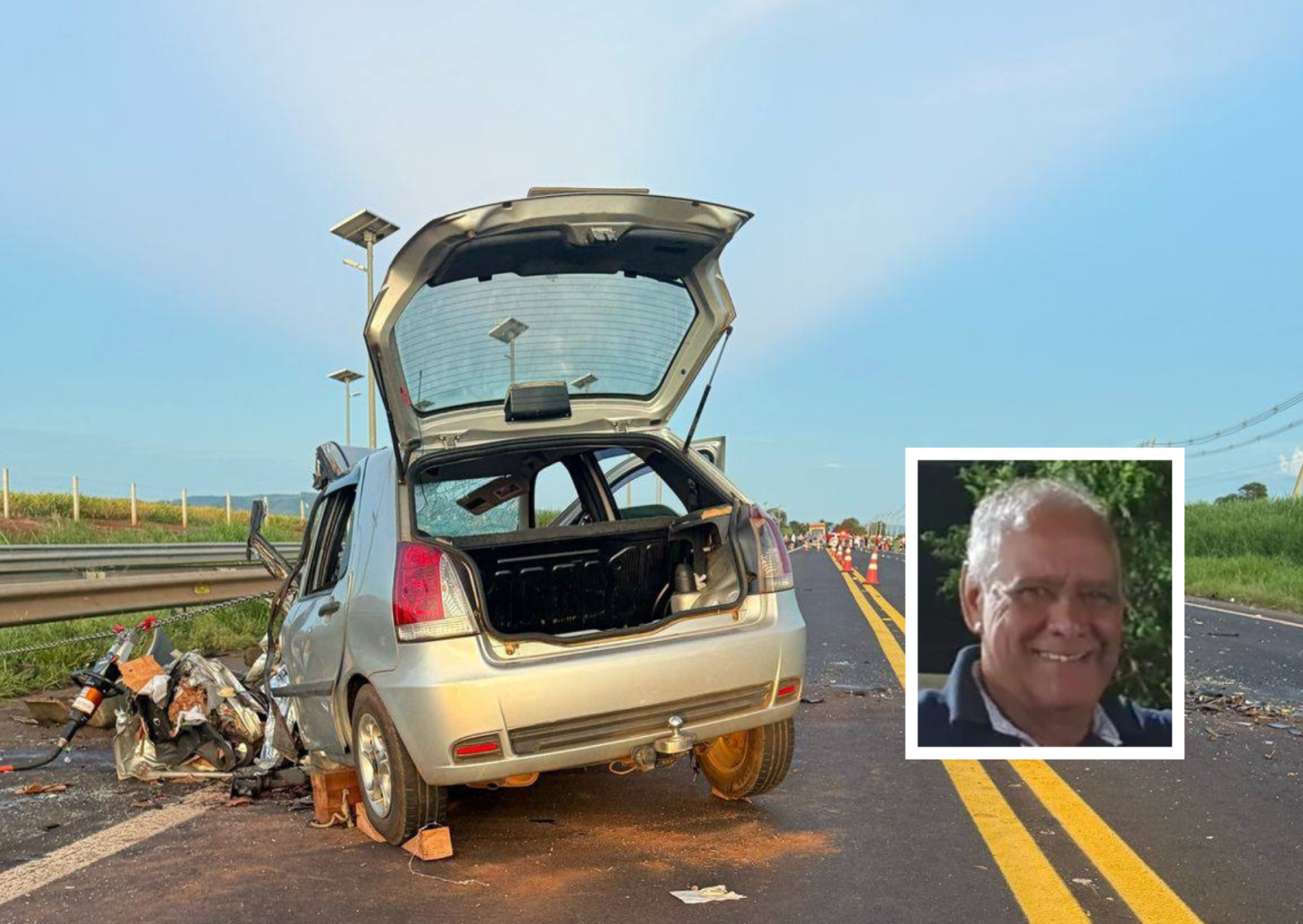 Acidente deixa idoso morto e quatro pessoas feridas em rodovia da região