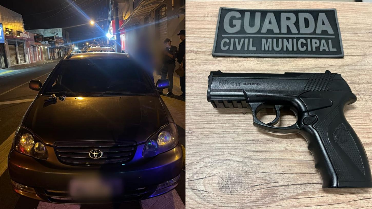 Homem dá carona para ladrões de fios e é detido pela GCM com simulacro