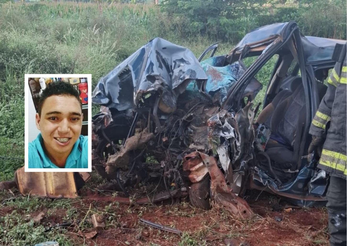 Jovem de 27 anos morre em acidente entre carro e caminhão