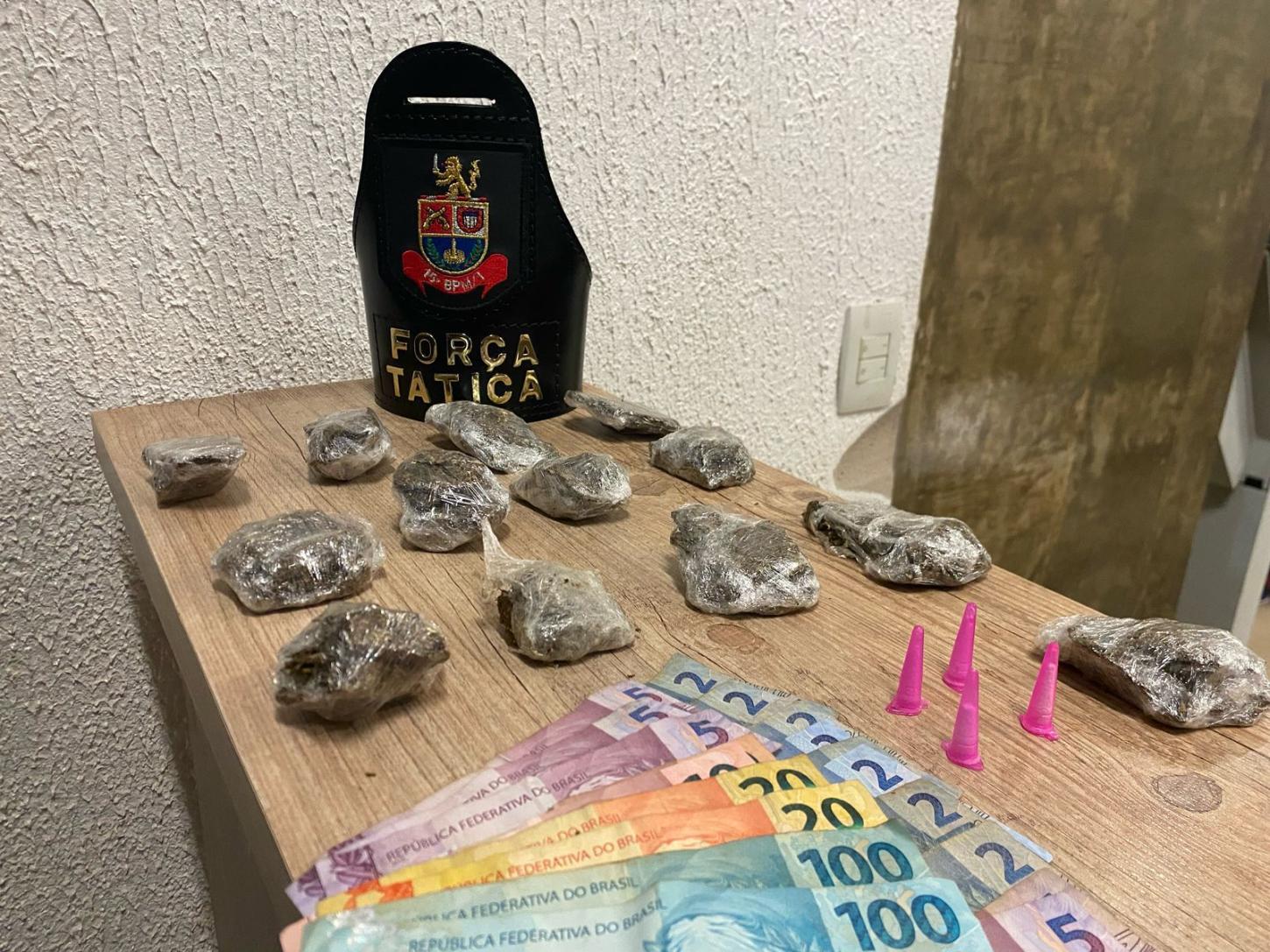 Força Tática prende traficante que havia sido liberado no final de semana