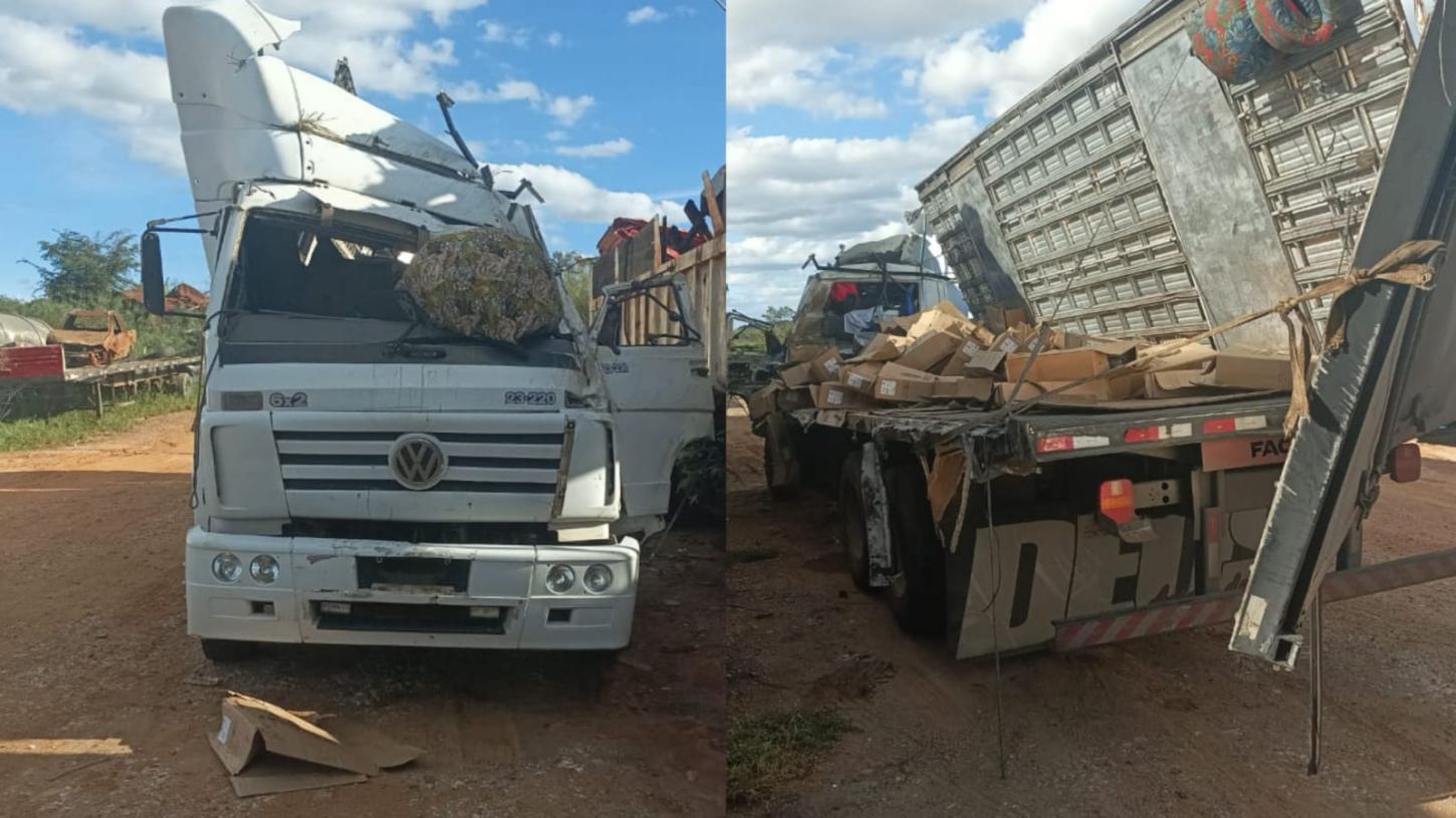 Motorista de Franca fica ferido após caminhão tombar em Salinas (MG)