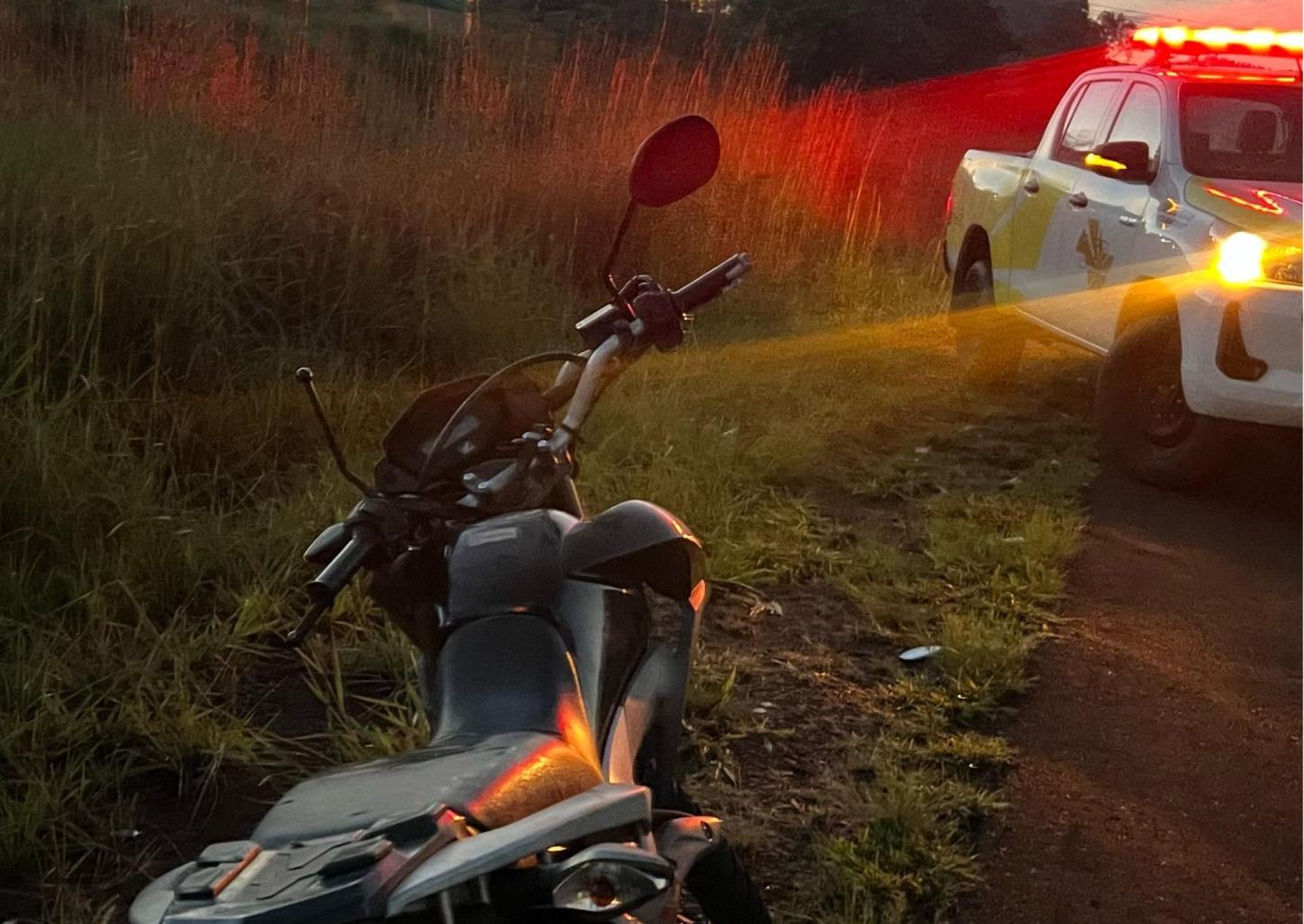 Motociclista sofre fratura após bater em cavalo solto na Fábio Talarico