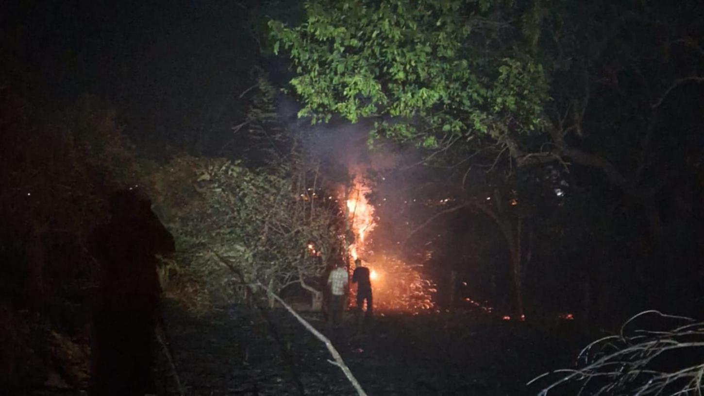 GCM e Defesa Civil combatem incêndio em fazenda na zona rural de Rifaina