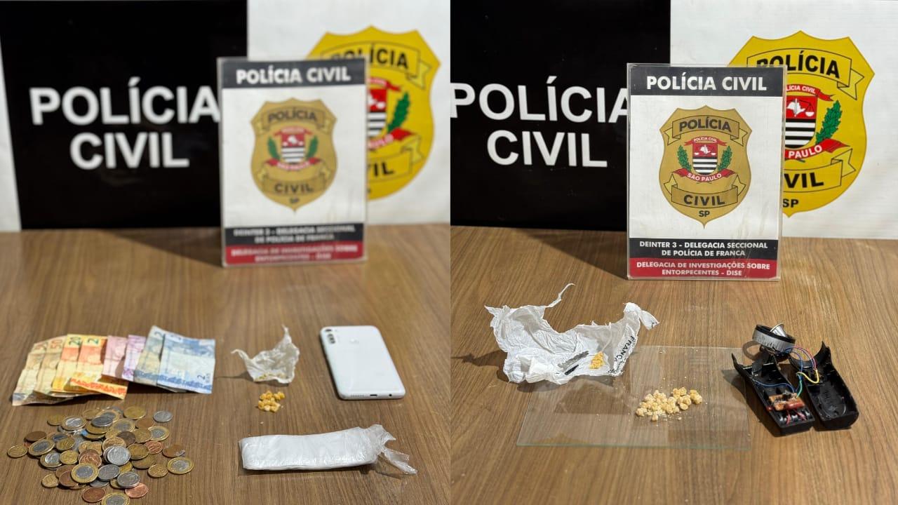 Homem e mulher são presos vendendo drogas em frente ao Centro Pop