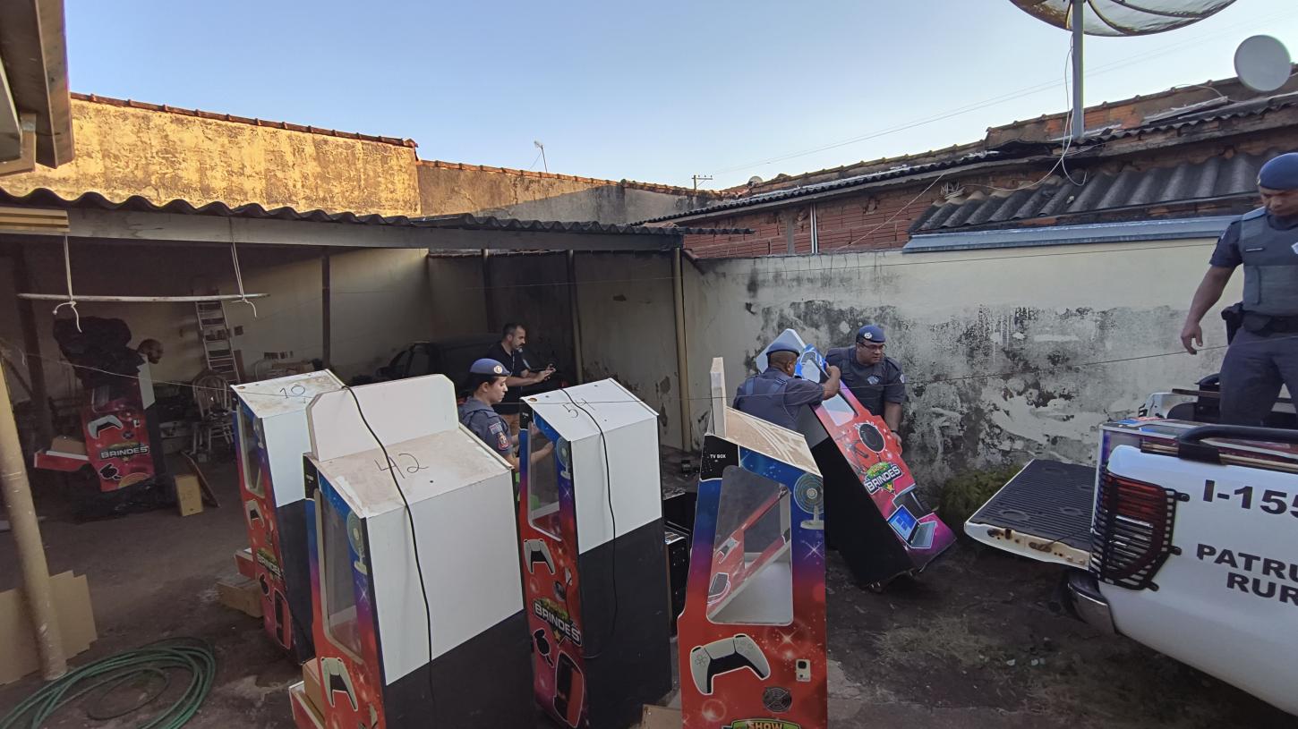 Polícia Militar localiza oficina de máquinas caça-níqueis em Franca