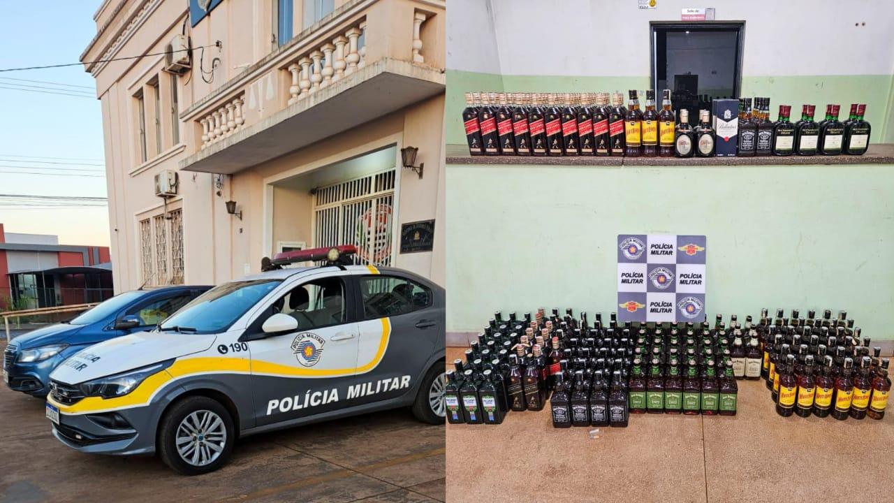 Homem é detido pela Polícia Rodoviária com drogas e garrafas de whisky sem nota fiscal