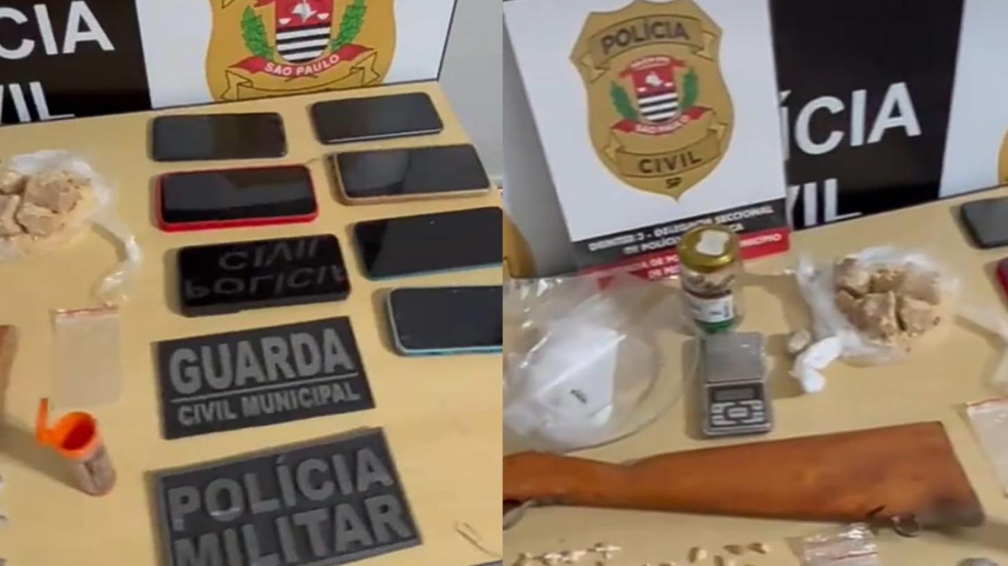 Polícias e GCM prendem dupla com armas e drogas em Pedregulho