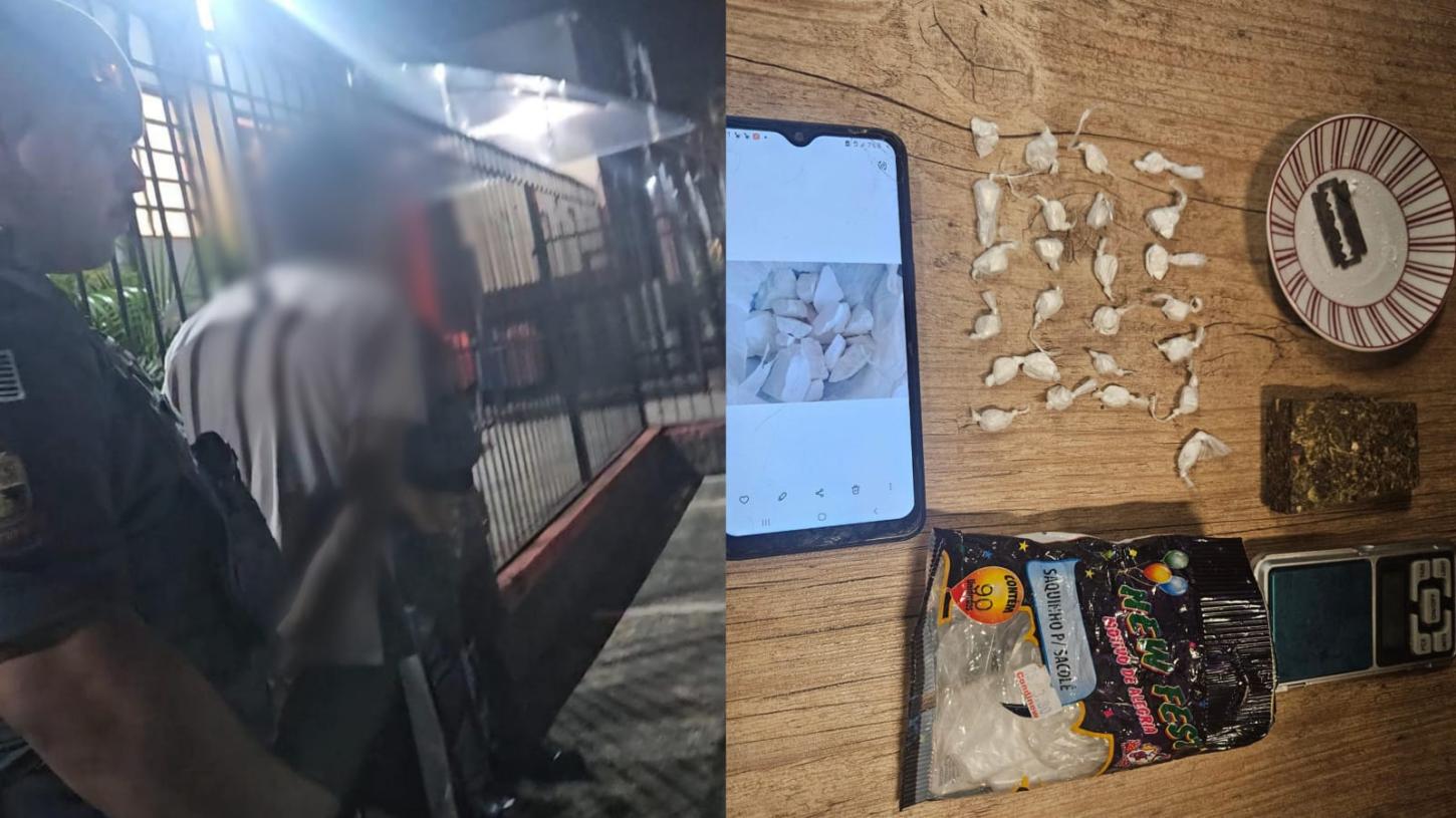 Após denúncia, Polícia Militar prende traficante no City Petrópolis