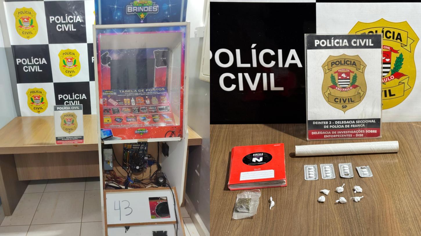 Dise prende homem com drogas e máquina caça-níquel em adega