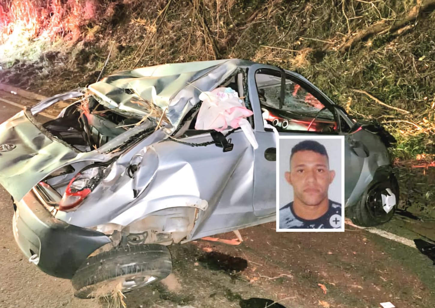 Homem morre após desviar de capivara e capotar veículo em Cássia (MG)