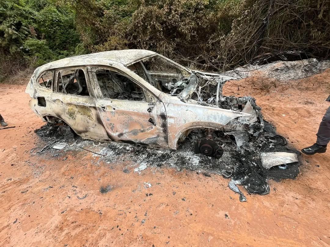 BMW furtada em Franca é encontrada queimada em Cristais Paulista