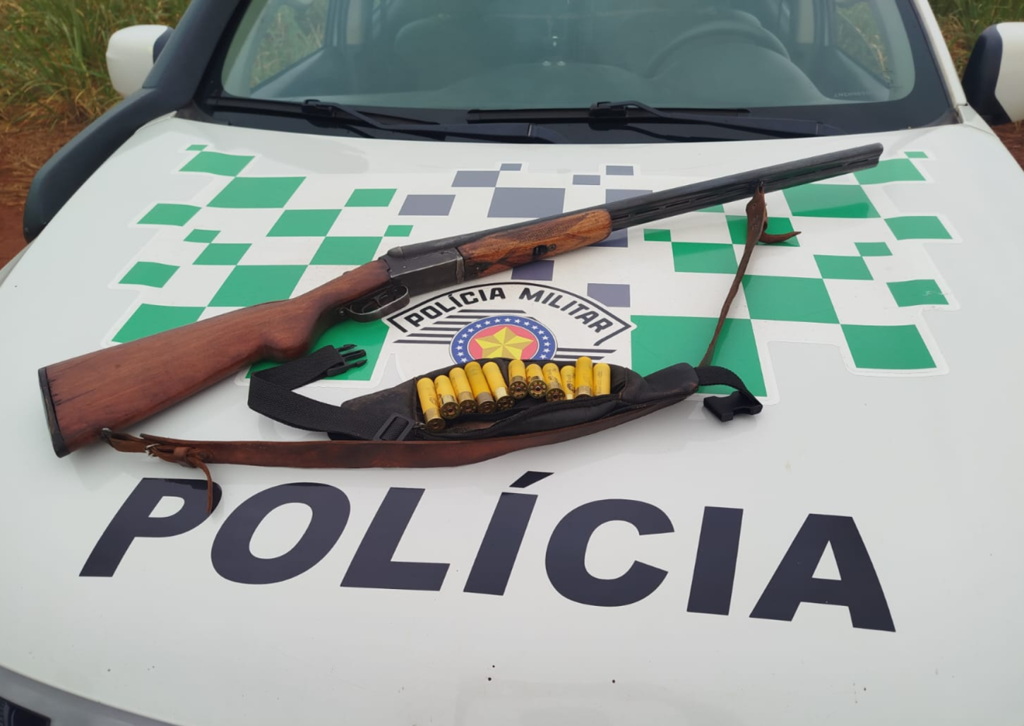 Caçador de Javalis é preso pela PM Ambiental com espingarda sem registro
