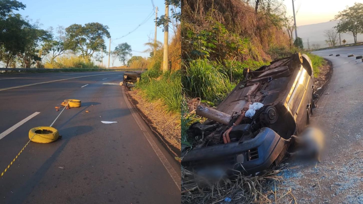 Veículo capotado é removido da Tancredo Neves após cinco dias