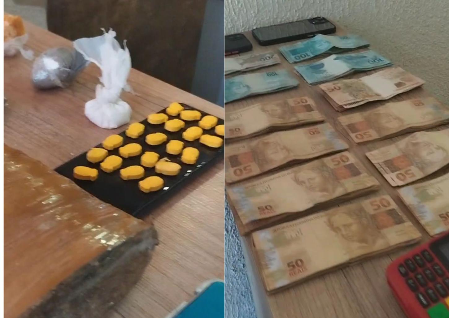 Força Tática apreende R$ 11 mil e ecstasy durante operação