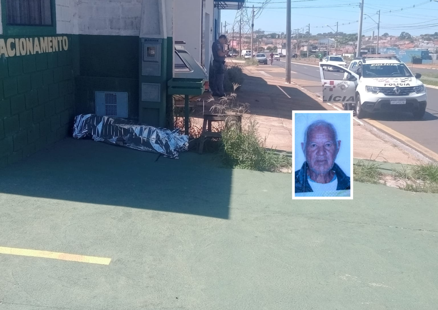 Homem de 70 anos é encontrado morto na calçada da avenida Jaime Tellini
