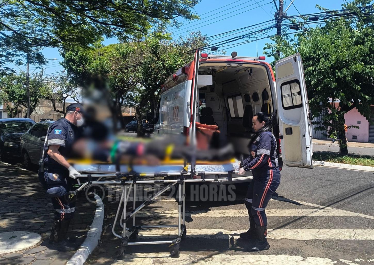 Motociclista fica ferido em acidente  na avenida Dom Pedro I