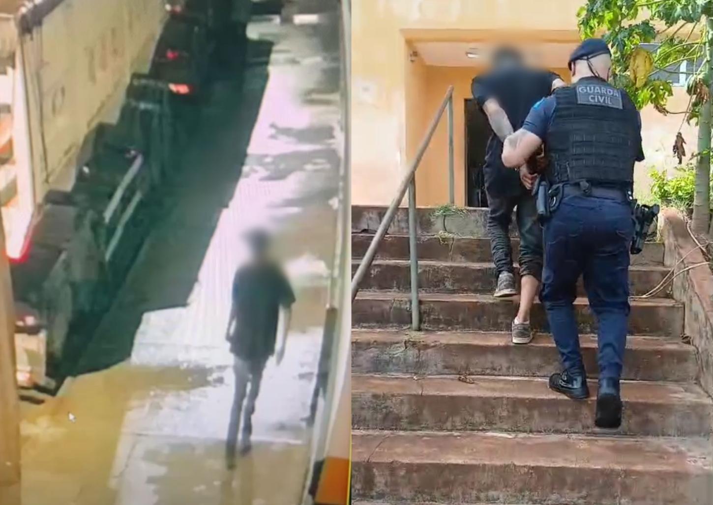 Ladrão tenta furtar módulos de caminhões e é preso pela GCM