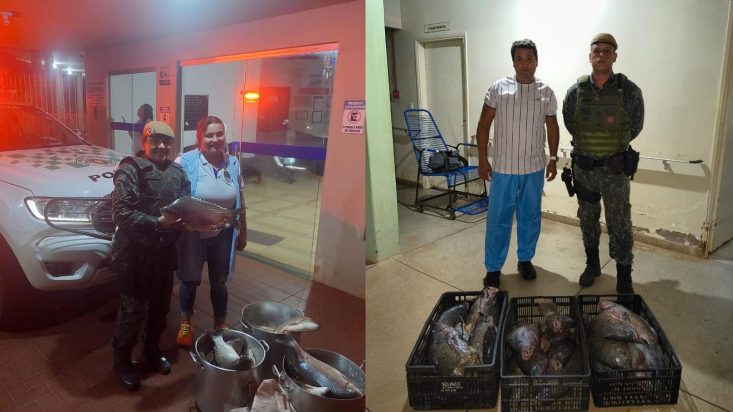 Peixes apreendidos pela PM Ambiental são doados para entidades da região