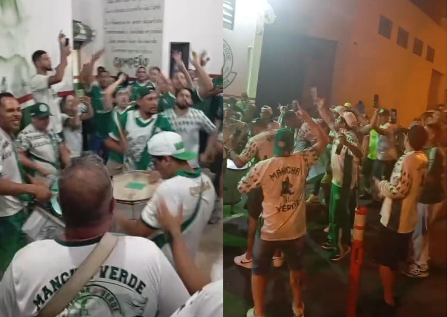 Torcedores do Palmeiras comemoram classificação para final da Libertadores