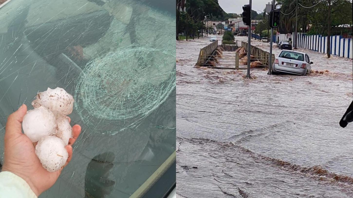 Batatais registrou 55 mm de chuva em menos de 25 minutos no domingo
