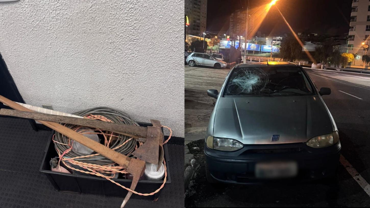 Criminosos são detidos por moradores e presos pela PM durante furto em chácara