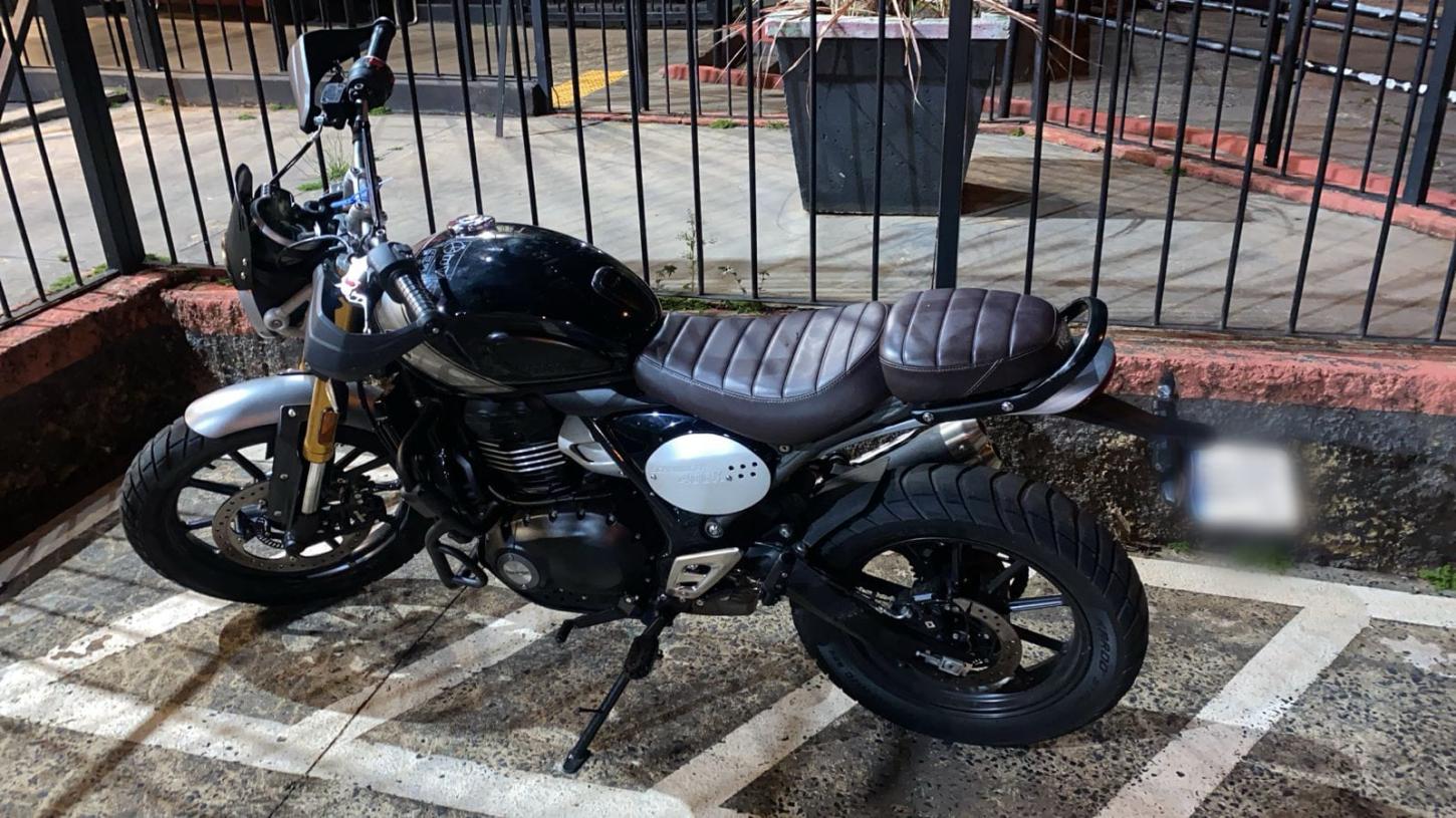 Moto roubada em SP é recuperada pela Força Tática em Franca