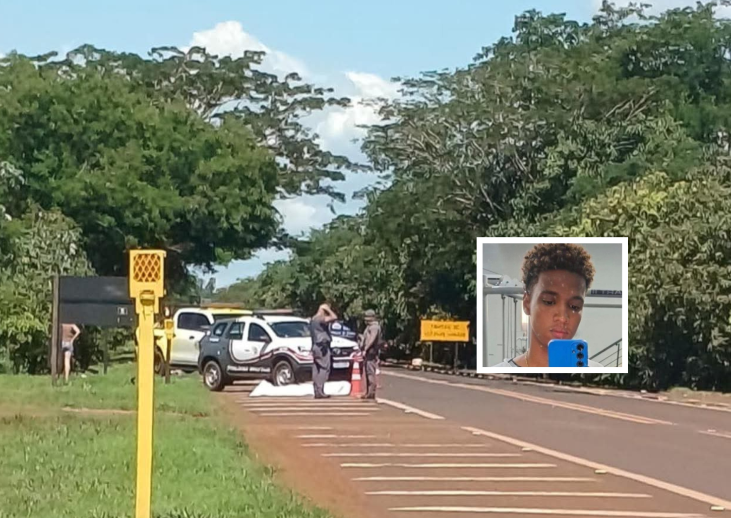 Adolescente de 17 anos morre atropelado por carro em rodovia