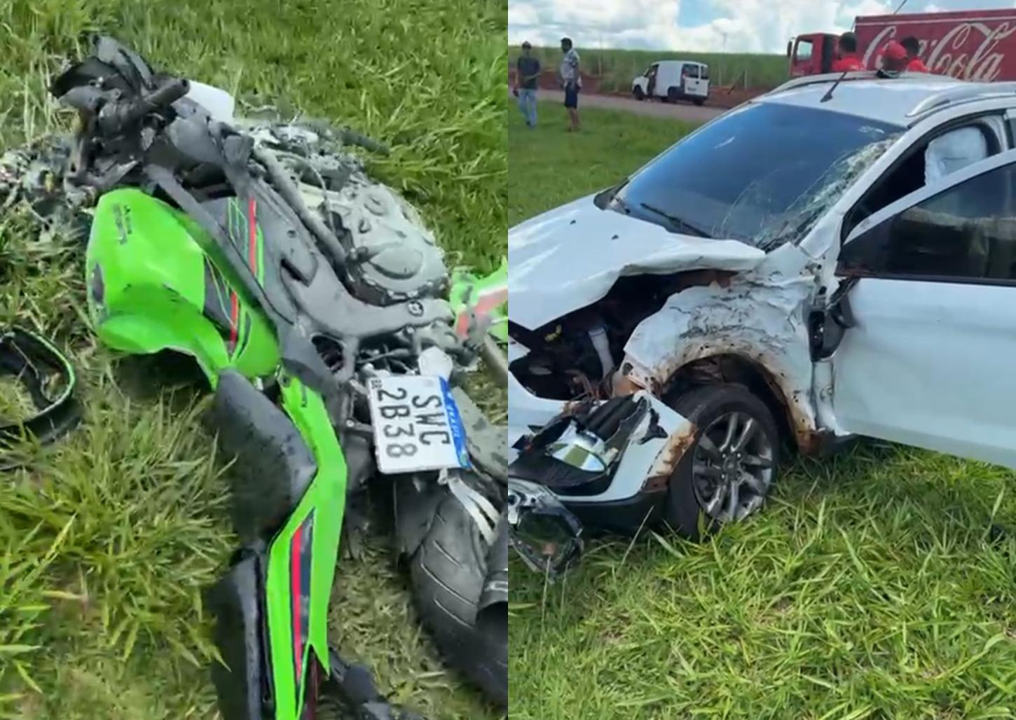 Homem de 29 anos morre em acidente entre moto e carro