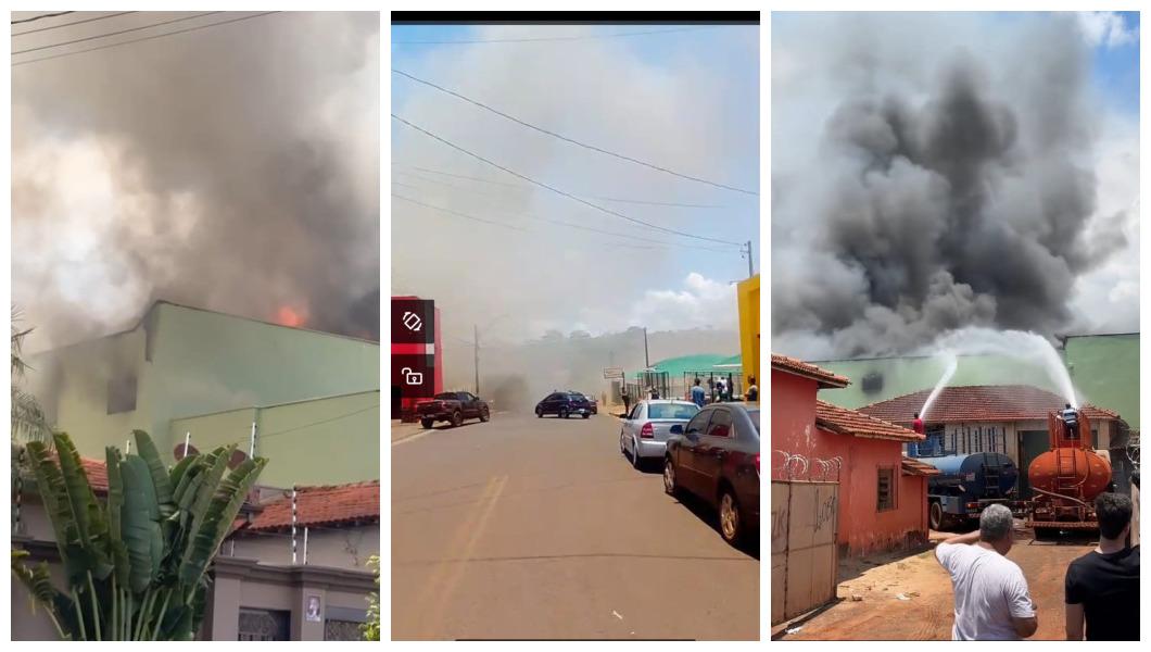 Incêndio atinge mercado e mobiliza Corpo de Bombeiros