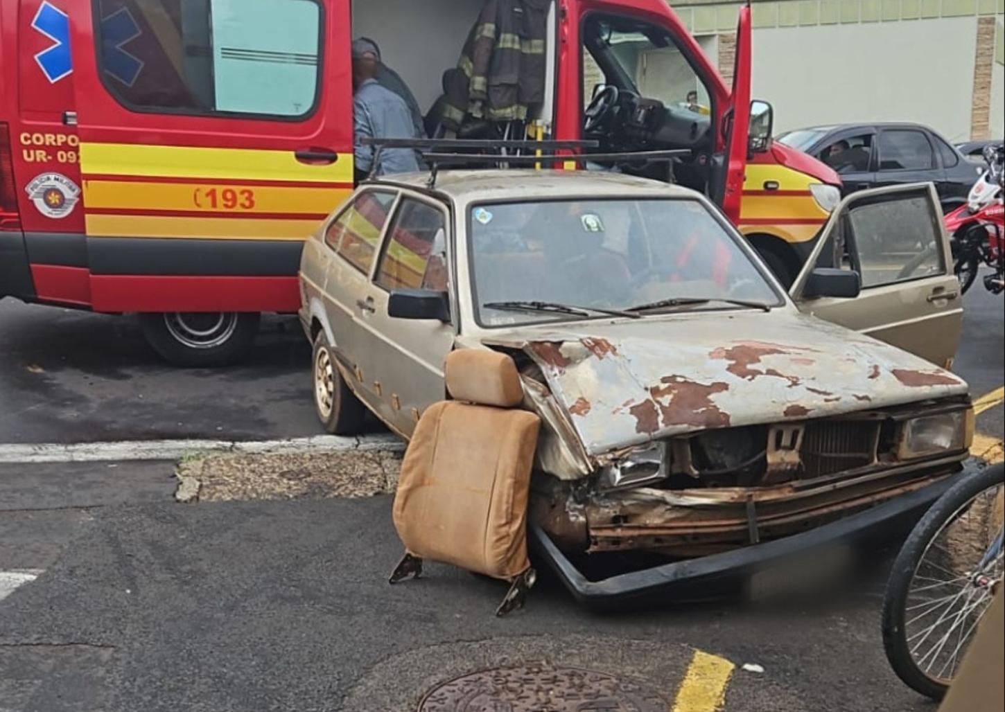 Mulher fica ferida em acidente no Centro de Franca