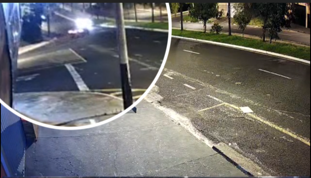 Câmera flagrou mulher na contramão causando colisão frontal em avenida