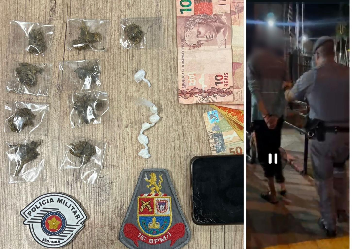 Traficante é preso pela Polícia Militar no Jardim Guanabara