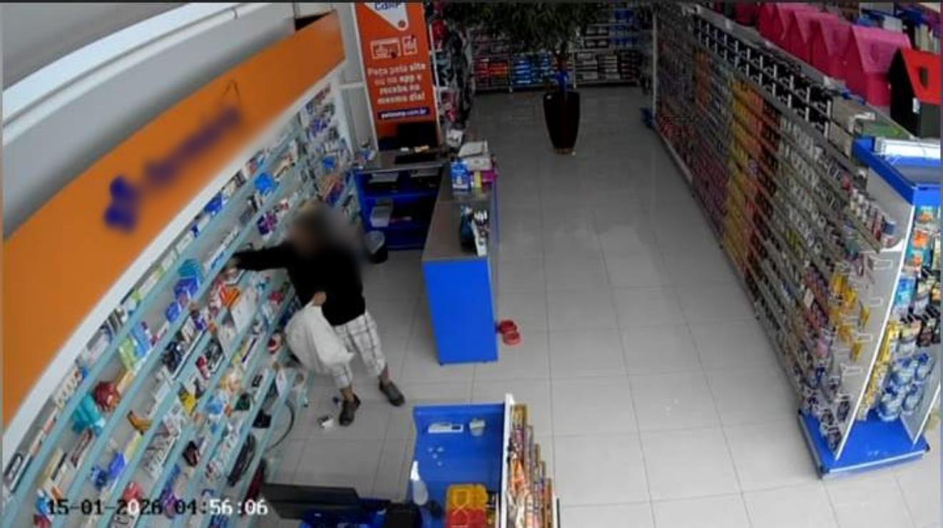 Criminosos invadem e furtam medicamentos de pet shop