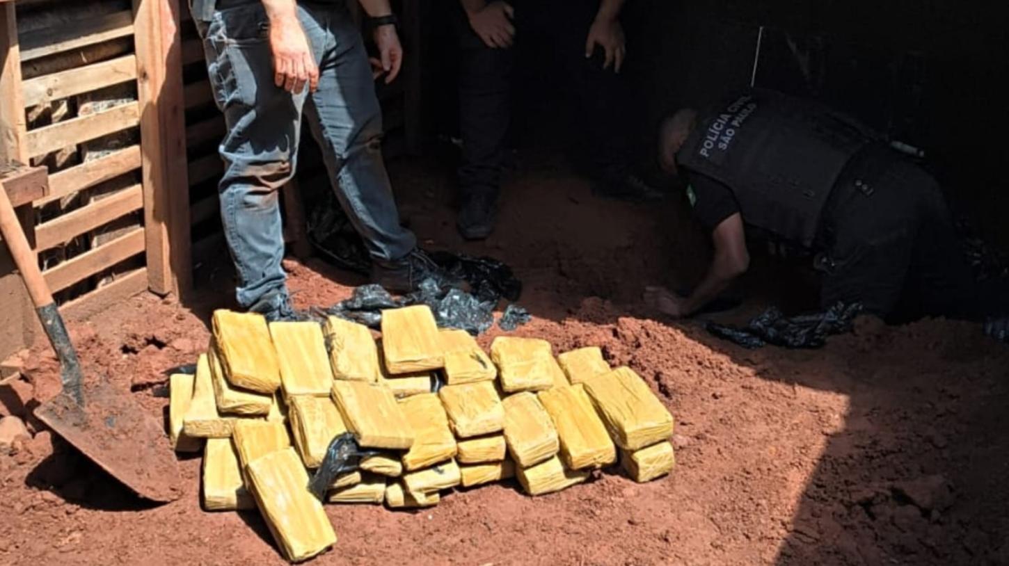 Dise apreende 82 tijolos de maconha escondidas dentro de galinheiro
