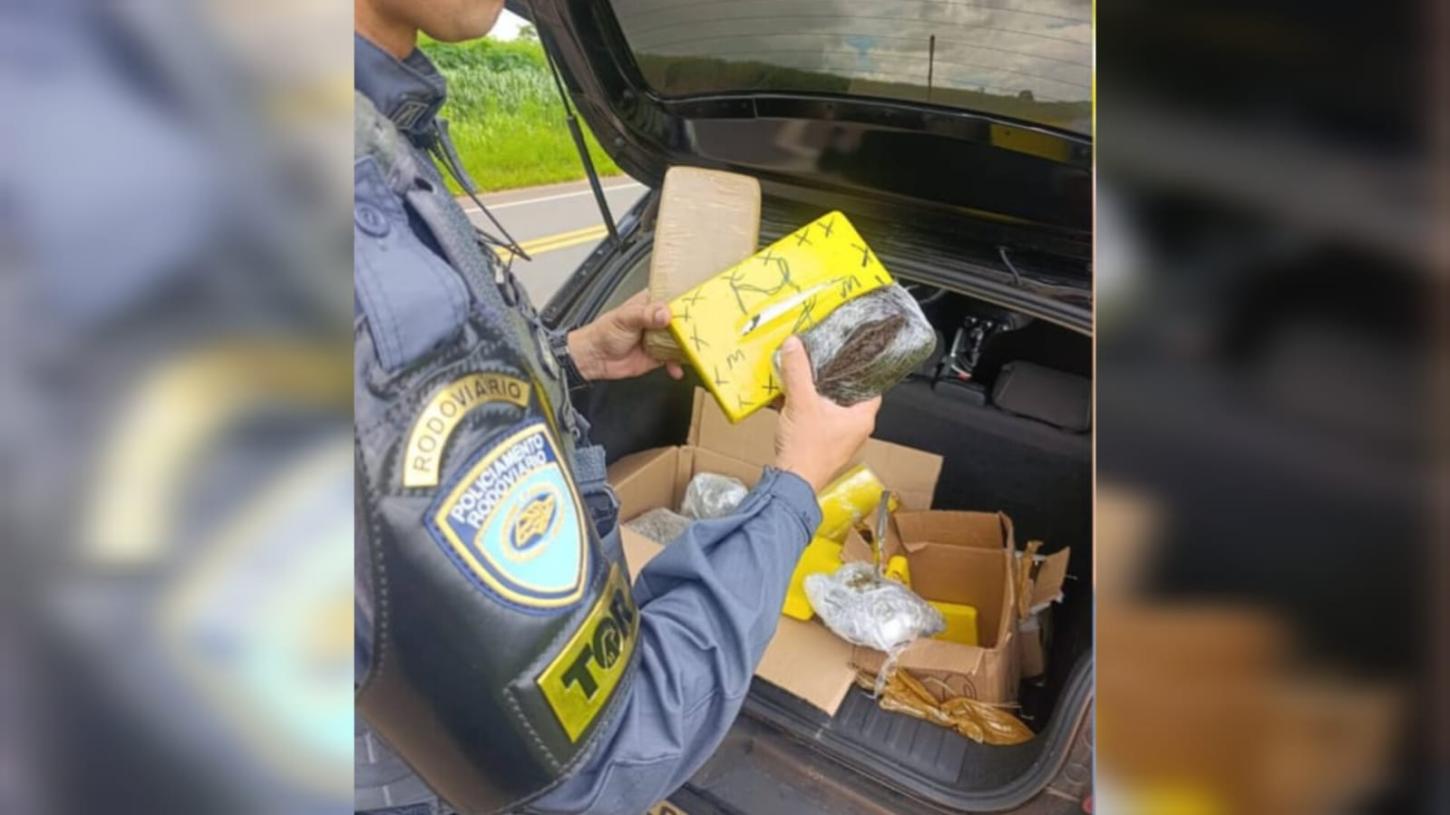 Veículo com placas de Franca é interceptado pelo TOR com drogas