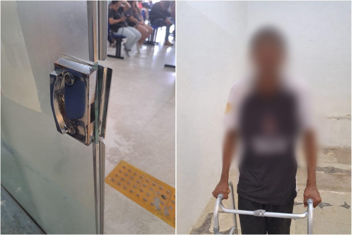 Homem é preso após ameaçar vigilante e quebrar porta de pronto-socorro