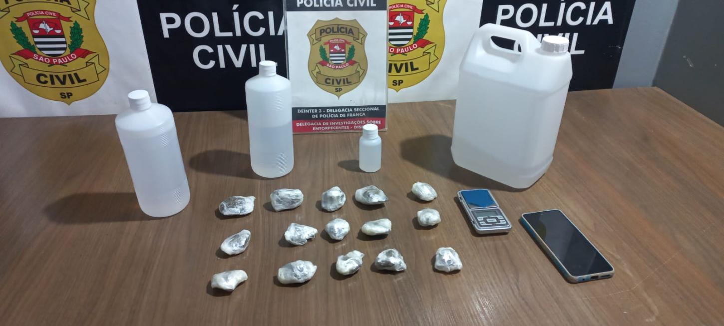 Homem é preso pela DISE com drogas e lança-perfume na Chácara São Paulo