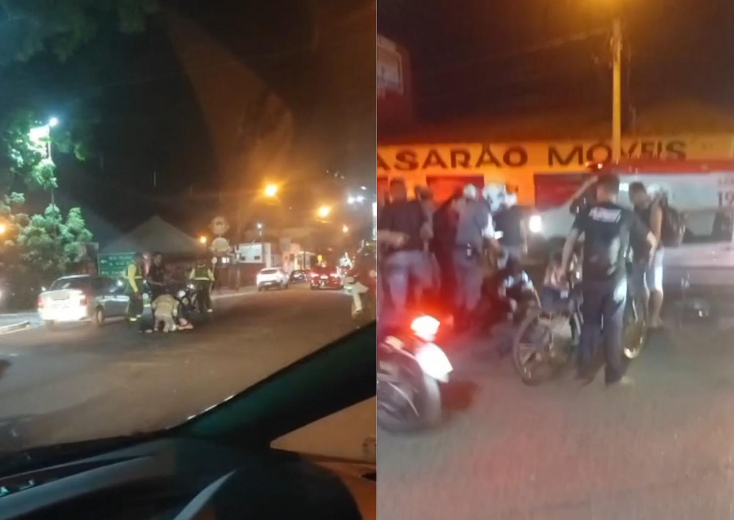Ciclista fica ferido em acidente na rua Francisco Marques 