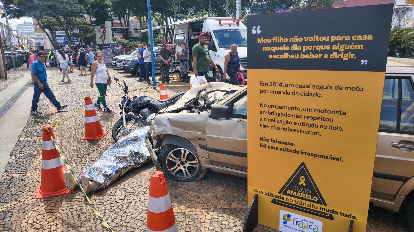 Campanha para redução de acidentes de trânsito é iniciada em Franca