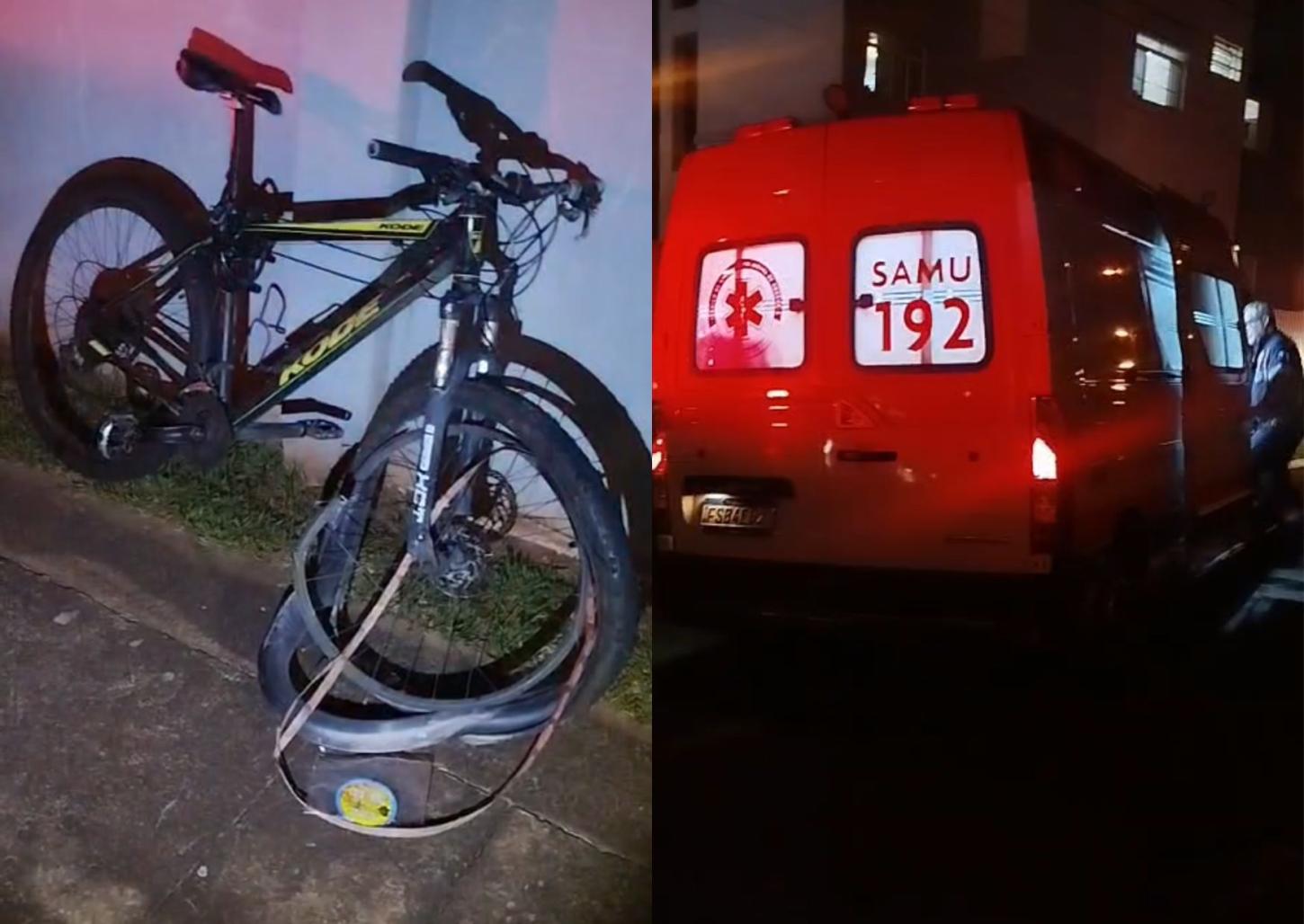Jovem bate bicicleta em muro e fica ferido no Jardim Consolação 