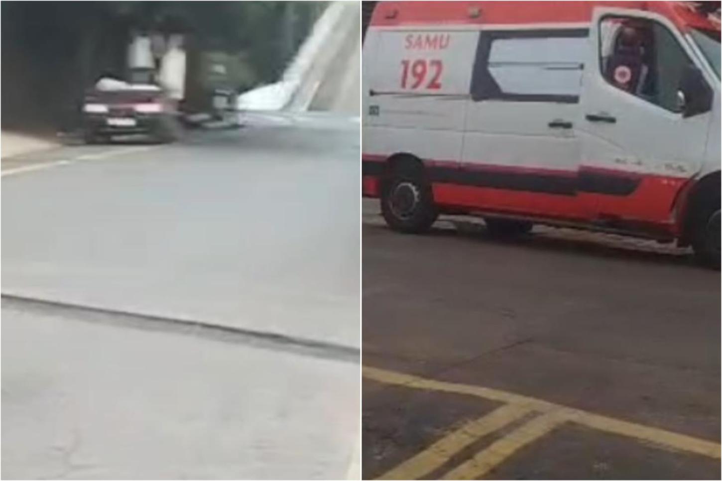 Motociclista fica ferido após cair em buraco de obra no Centro de Franca
