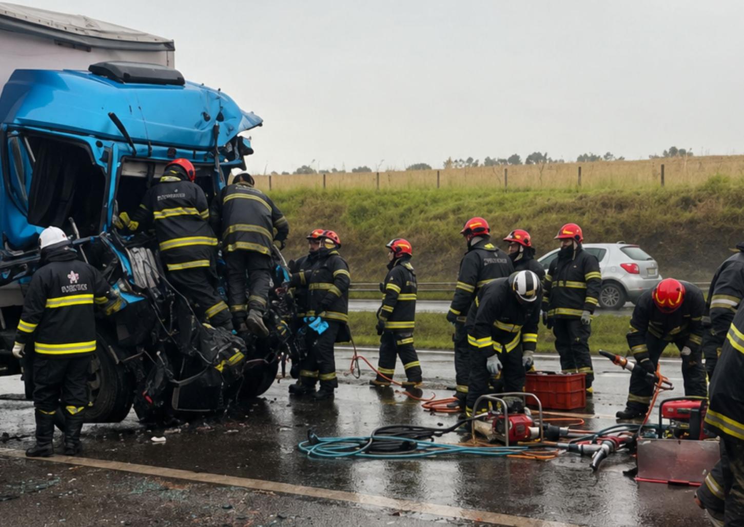 Caminhoneiro fica ferido em acidente na rodovia Cândido Portinari
