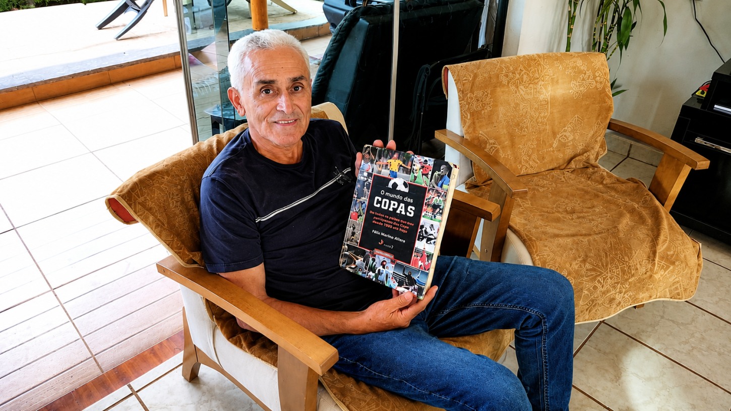 Com livro raro, francano fala sobre paixão por Copas do Mundo