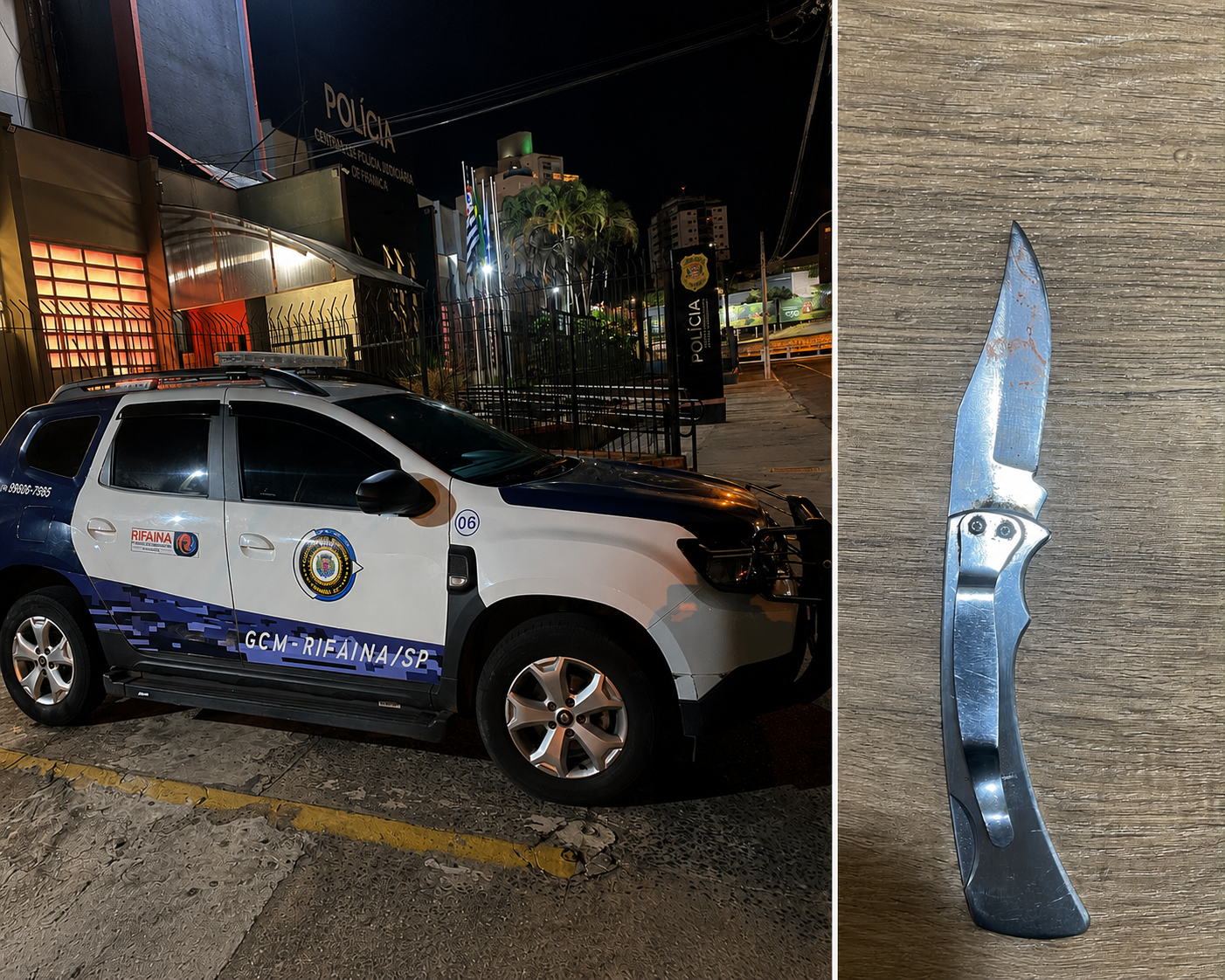 Homem tenta matar jovem com golpes de canivete e é preso em Rifaina pela GCM
