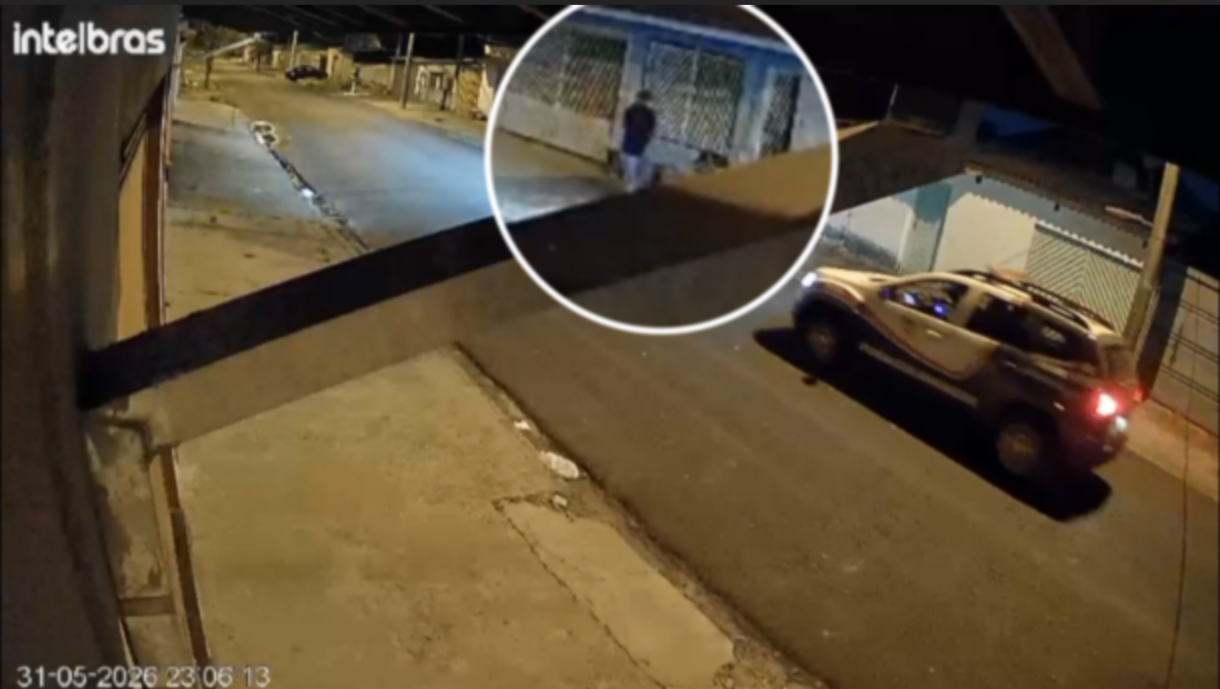Câmera flagrou homem tentando fugir da PM com filho refém no Aeroporto